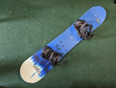Használt ftwo snowboard deszka, kötés, bakancs